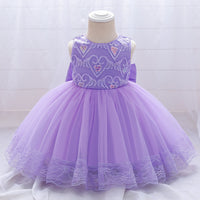 New European And American Girls Mesh Embroidery Dress