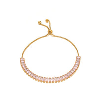 Single-sided Zircon-studded Chain Pearl Bracelet