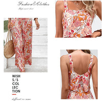 Women's Printed Square Collar Camisole Jumpsuit