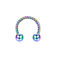 Stainless Steel Nose Ring Twist Horseshoe Rod Nasal Splint Simple Human Body Piercing Accessories