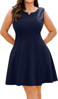 Women's Plus-size Elegant Sleeveless Dress