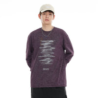 Men's American Retro Crew Neck Long-sleeved T-shirt