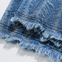 Fashion Brand Jacquard Denim Shorts Men's Clothing