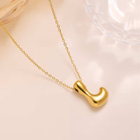 New Titanium Steel 18K Gold-Plated 26-Letter Necklace For Women