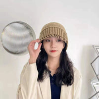 Women's Versatile Bulb Warm Seam Knitted Pot Hat