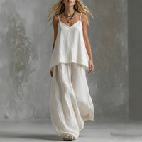 Solid-color Sleeveless Elegant Womens Suit