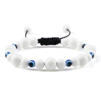 Evil Blue-Eyed Beaded Braided Bracelet
