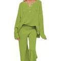 Women's Clothing Solid Color Fashion Loose Leisure Suit Two Pieces