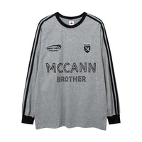 American Street Stitching Stripe Long Sleeves Spring And Autumn
