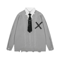 Women's Casual Irregular Design V-neck Long-sleeve Knitwear Coat