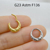 Titanium Alloy ASTM F136 Concave-convex Nose Ring