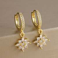 Diamond SUNFLOWER Earrings Fashion Exquisite Women