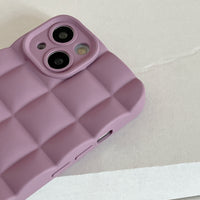 Purple Lattice Fashionable Silicone Phone Shell