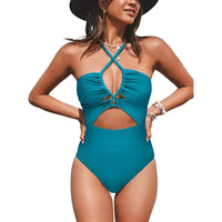 Women's One-piece Swimsuit Cross