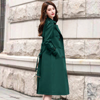 Silky Draping Effect Women's Clothing Overknee Coat