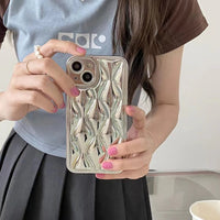 High-grade Electroplating Wave Pattern Phone Case