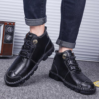 High-top tooling men's short boots