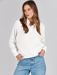 Casual Versatile Long Sleeves Patchwork Pocket Sweater