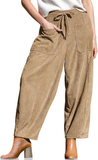 Women's Corduroy Loose-fit Wide-leg Pants