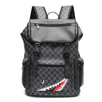 Korean Casual Checkered Printed Large Capacity Backpack