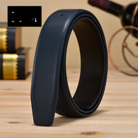 Headless Two-layer Leather Belt Body Caviar Leather