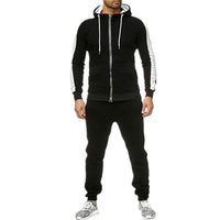 Men's color matching splicing casual suit