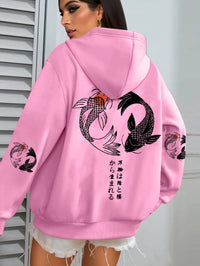 Harajuku Illustration-Print Womens Japanese Mallow Sweatshirt