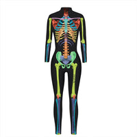Halloween Skull Funny Slim Fit Bodysuit