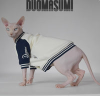 Warm Cotton Hairless Cat Baseball Shirt Pet Clothes