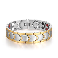 Gold double row magnet bracelet