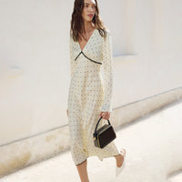 Women's New Satin Polka-Dot Lace Dress