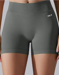 High Waist Knit Hip Raise Fitness Pants Tight Yoga Shorts