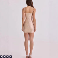 Sexy Sheath Backless Strap Solid Color Dress