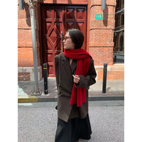 American Style Padded Shoulder Woolen Suit Women's Design Wide Waist-tight Suit Jacket