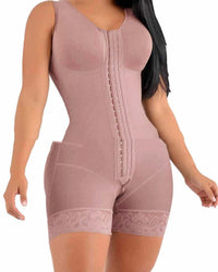 Belly Shaping Jumpsuit Crotch Zipper Three Breasted Corset Women
