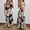 New Commuter Sexy Dress With Rose Pattern