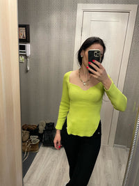 Women's Off-neck Pullover Long Sleeve Top Bottoming Sweater