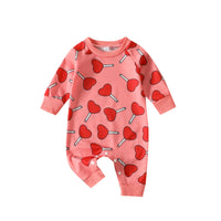 Cartoon Love Printed One-piece Romper