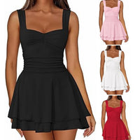 Women's Square-neck Sleeveless Dress
