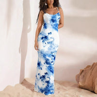 Printed Summer Maxi Bodycon Skirt Dress