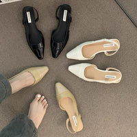 Low Heel Pointed Toe Closed Toe Sandals Female Gentle Pumps