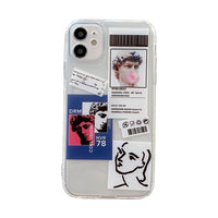 Compatible with Apple, Vintage Label David Transparent Phone Case For iPhoneSoft Silicone Cover