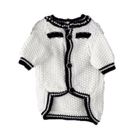 Korean Style Puppy Clothes Pearl Collar Sweater