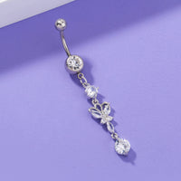 Exquisite Zircon Butterfly Belly Button Piercing