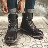 High-cut warm and fleece tooling cotton boots