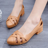 Solid Color Hollowed Leisure Women's Sandals