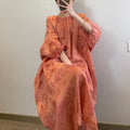 Loose-fit Tie-Dye Printed Dress For Women