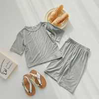 Modal Children's Pajamas Short-sleeved Thin Bellyband Homewear Suit