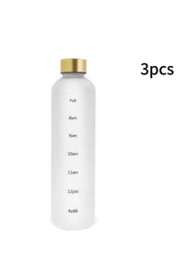 Large Capacity 1L Time Water Cup Fitness Water Bottle Gradient Color Matte