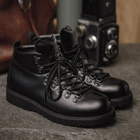 Men's Shoes Autumn New Mid Cut Tooling Boots Trend All Match Casual Shoes